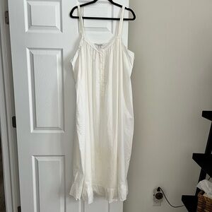 Cacique Cream Chemise with Ruffle Hem nightgown